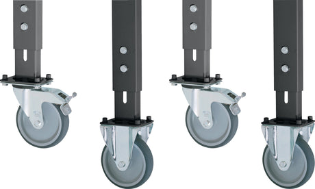 RAU Rollensatz 4 Lenkrollen mit Feststeller Ø125 mm für Werktische 760-1080 mm