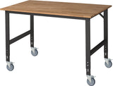 RAU Werktisch 1500x800 mm mit Buchenholzplatte, Rollen & höhenverstellbarem Gestell