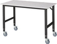 RAU Werktisch 1500x800mm Melaminplatte höhenverstellbar 450kg mit Rollen