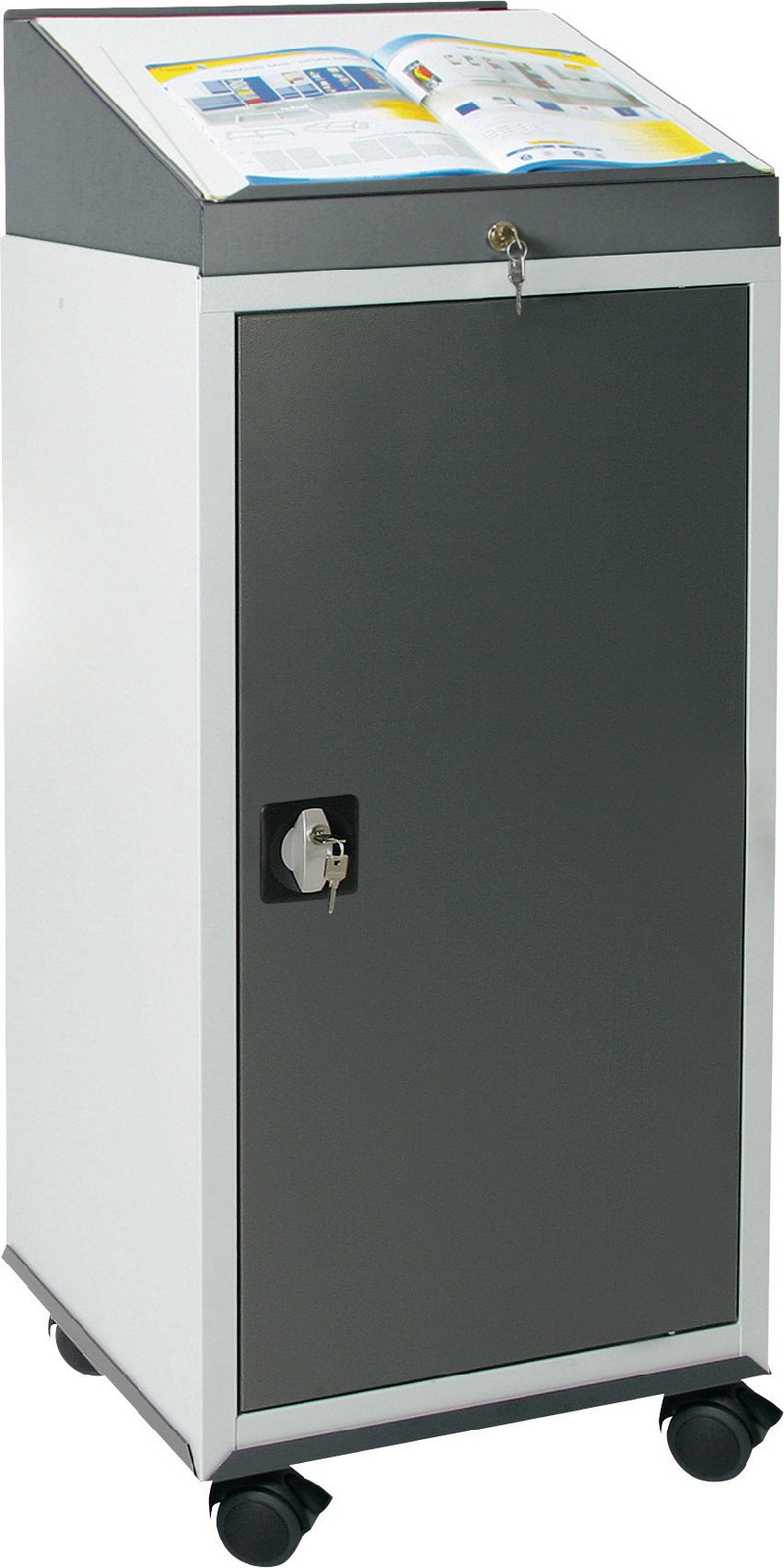 STUMPF Werkzeugschrankset mit Pultaufsatz H1310xB500xT500mm lichtgrau/grau fahrbar