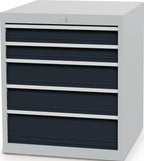 2x 100, 2x 150, 1x 200 mm / anthrazitgrau, RAL 7016 / 705 mm