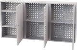 BEDRUNKA+HIRTH Hängeschrank 750x1500x200 mm, Vollblechtüren, lichtgrau – Stahlblech, abschließbar