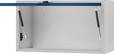 BEDRUNKA+HIRTH Hängeschrank 400x700x310 mm mit Vollblechtür, lichtgrau – Stahlblech, Klapptür mit Gasfeder