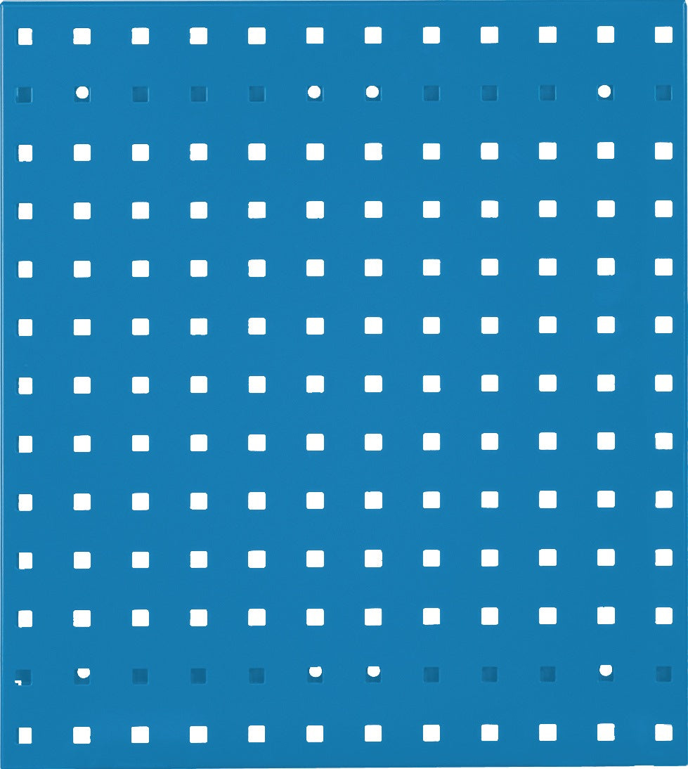 RASTERPLAN Lochplatte 450x500 mm himmelblau RAL 5015 – Stahlblech, 38 mm Lochabstand