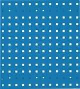 RASTERPLAN Lochplatte 450x500 mm himmelblau RAL 5015 – Stahlblech, 38 mm Lochabstand