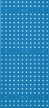 RASTERPLAN Lochplatte 450x500 mm himmelblau RAL 5015 – Stahlblech, 38 mm Lochabstand
