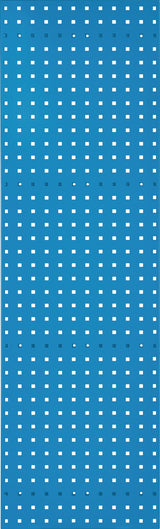 RASTERPLAN Lochplatte 450x500 mm himmelblau RAL 5015 – Stahlblech, 38 mm Lochabstand