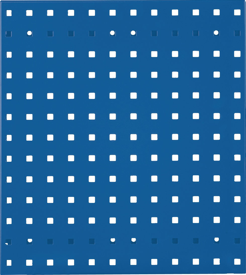RASTERPLAN Lochplatte 450x500 mm himmelblau RAL 5015 – Stahlblech, 38 mm Lochabstand