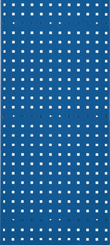 RASTERPLAN Lochplatte 450x500 mm himmelblau RAL 5015 – Stahlblech, 38 mm Lochabstand