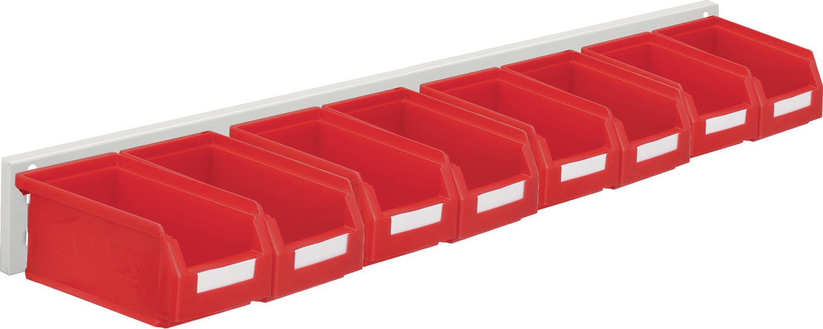 RASTERPLAN Sichtlagerkastenset 920x250x140 mm Stahlblech/Polyethylen blau