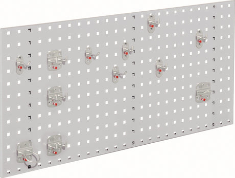 RASTERPLAN Lochplatte B450xL1000mm lichtgrau RAL 7035 12-teilig mit Werkzeughaltern