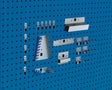 BOTT Werkzeughaltersortiment 20-tlg. verzinkt für Lochplatten – 10 Haken, 5 Halter, 5 Klemmen
