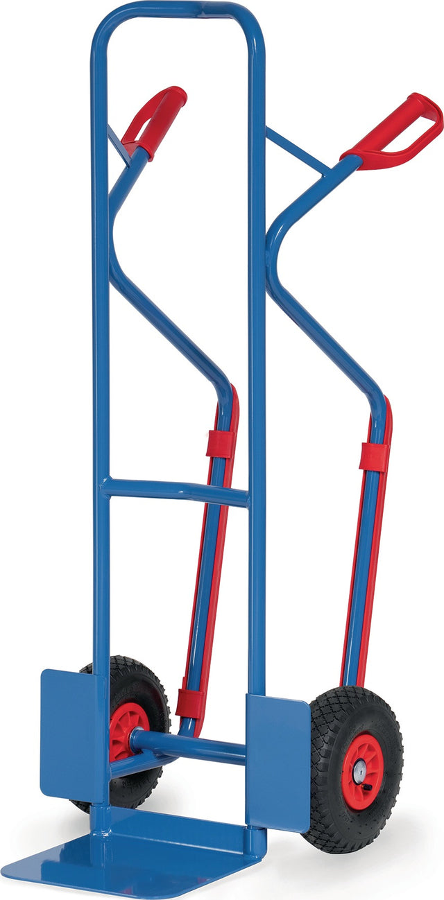 FETRA Stapelkarre 1300 mm mit Schaufel, Luftbereifung, 300 kg Tragfähigkeit
