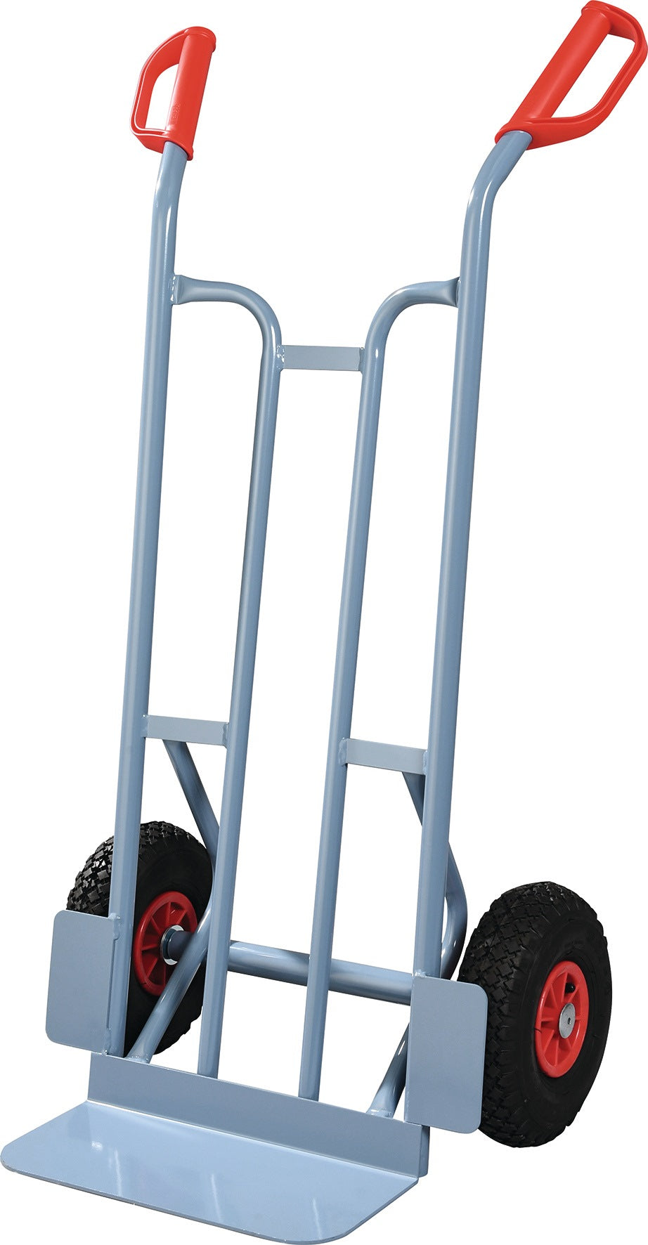 PROMAT Sackkarre 1150 mm Höhe, Schaufel 150x400 mm, Luftbereifung, 250 kg Tragfähigkeit, taubenblau