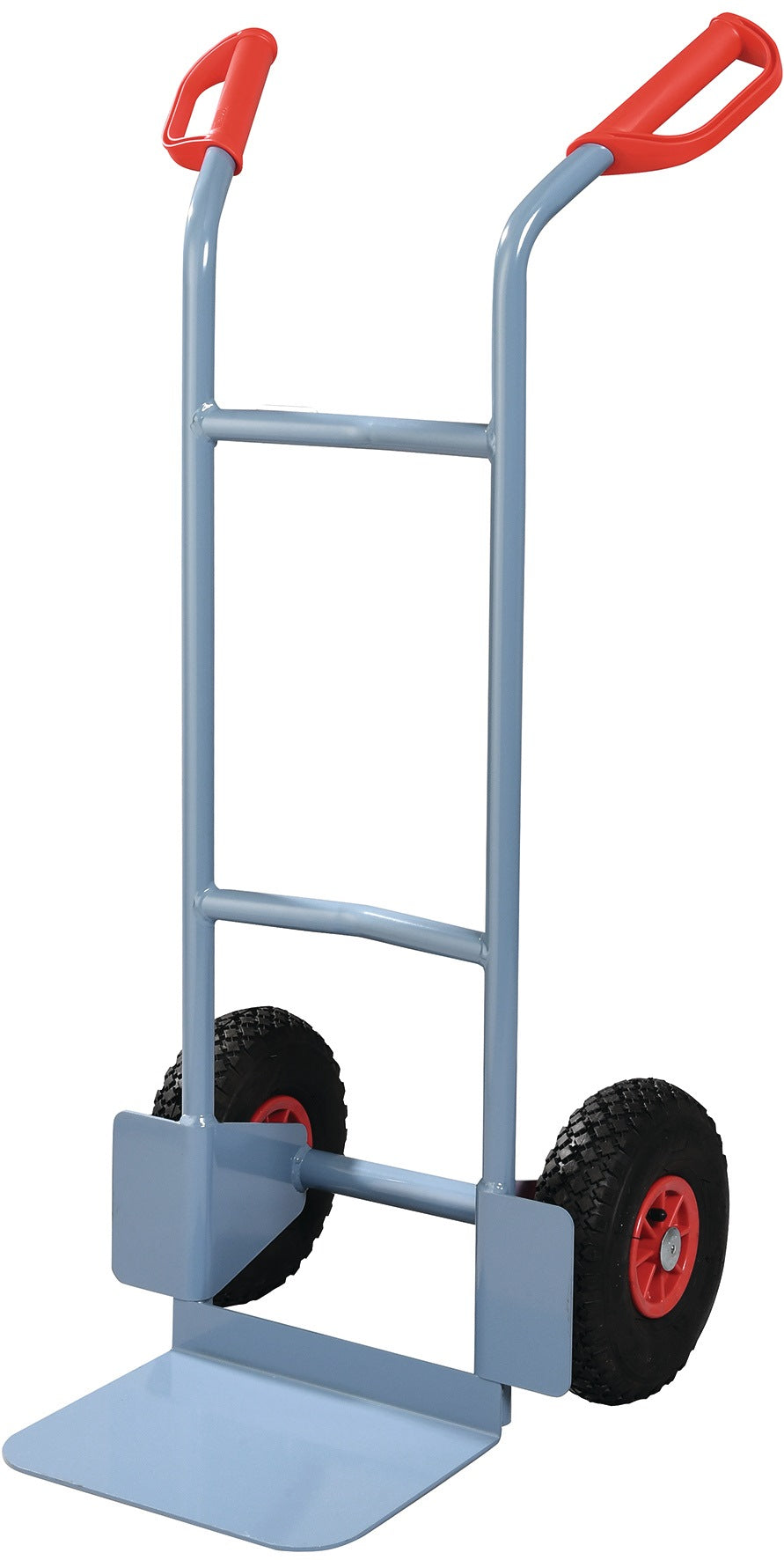 PROMAT Stapelkarre 1150 mm mit Luftbereifung, 200 kg Tragfähigkeit, taubenblau