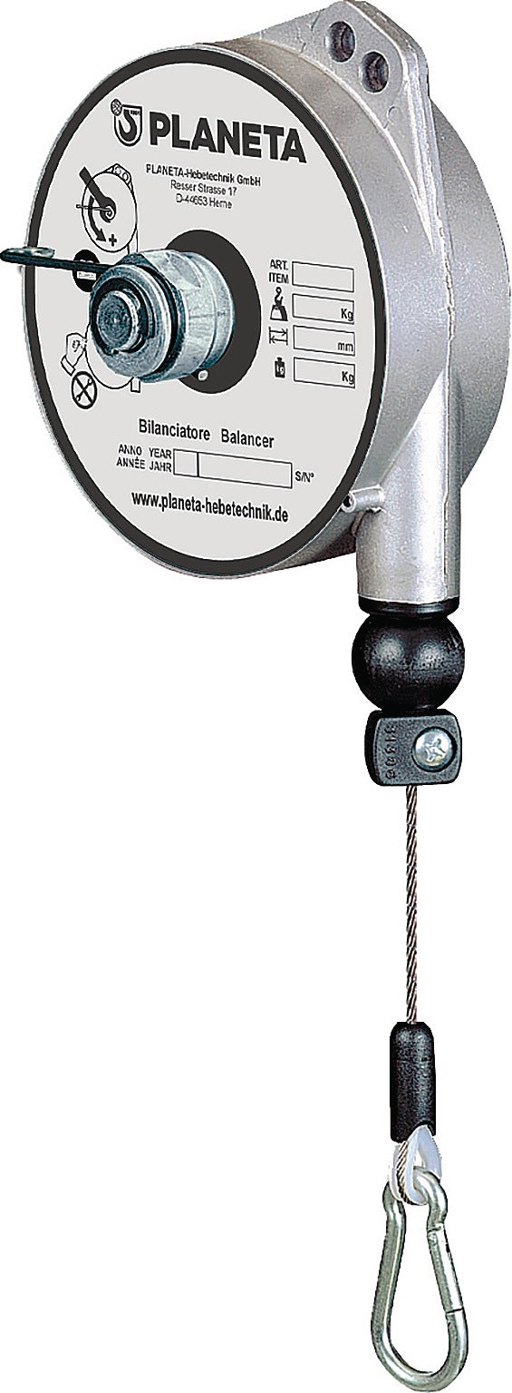PLANETA Federzug TCN 9320 mit Edelstahl-Drahtseil, 2,0 m Seillänge, Tragfähigkeit 1-2,5 kg