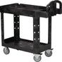 RUBBERMAID Tischwagen 2 Ladeflächen L770xB420mm schwarz, Tragfähigkeit 226 kg