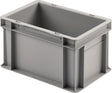 UNISTA Transportstapelbehälter L300xB200xH175mm, hellgrau, PP, geschlossene Wände, 7 l