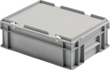 Ringoplast Kunststoffkoffer UNISTA grau 11l mit Scharnierdeckel und Klemmfeder 400x300x132 mm