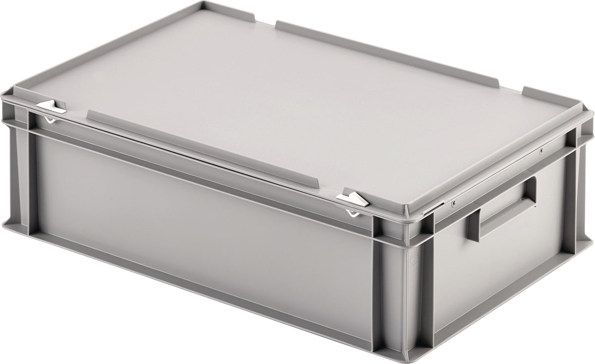 Ringoplast Kunststoffkoffer UNISTA grau 11l mit Scharnierdeckel und Klemmfeder 400x300x132 mm