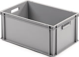 UNISTA Transportstapelbehälter L300xB200xH175mm, hellgrau, PP, geschlossene Wände, 7 l