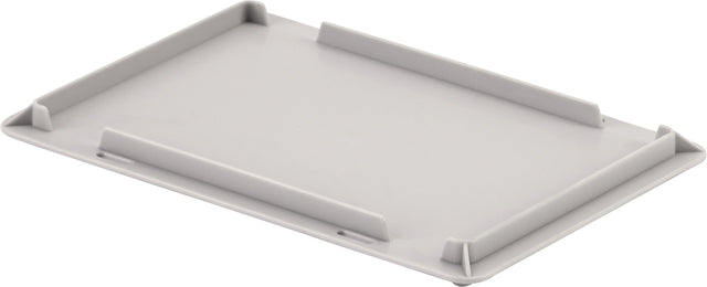 UNISTA Auflagedeckel 300x200 mm hellgrau – Passgenauer Deckel aus Polypropylen für Transportstapelkästen