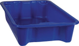 Plastipol Drehstapelbehälter PP blau 300x200x150 mm – 6 l, stapelbar & lebensmittelecht