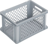 LOCKWEILER Transportbehälter 400x300x170 mm grau PP mit Durchfassgriff und durchbrochenen Seitenwänden