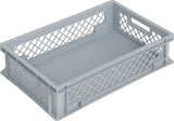 LOCKWEILER Transportbehälter 400x300x170 mm grau PP mit Durchfassgriff und durchbrochenen Seitenwänden