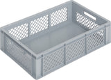 LOCKWEILER Transportbehälter 400x300x170 mm grau PP mit Durchfassgriff und durchbrochenen Seitenwänden