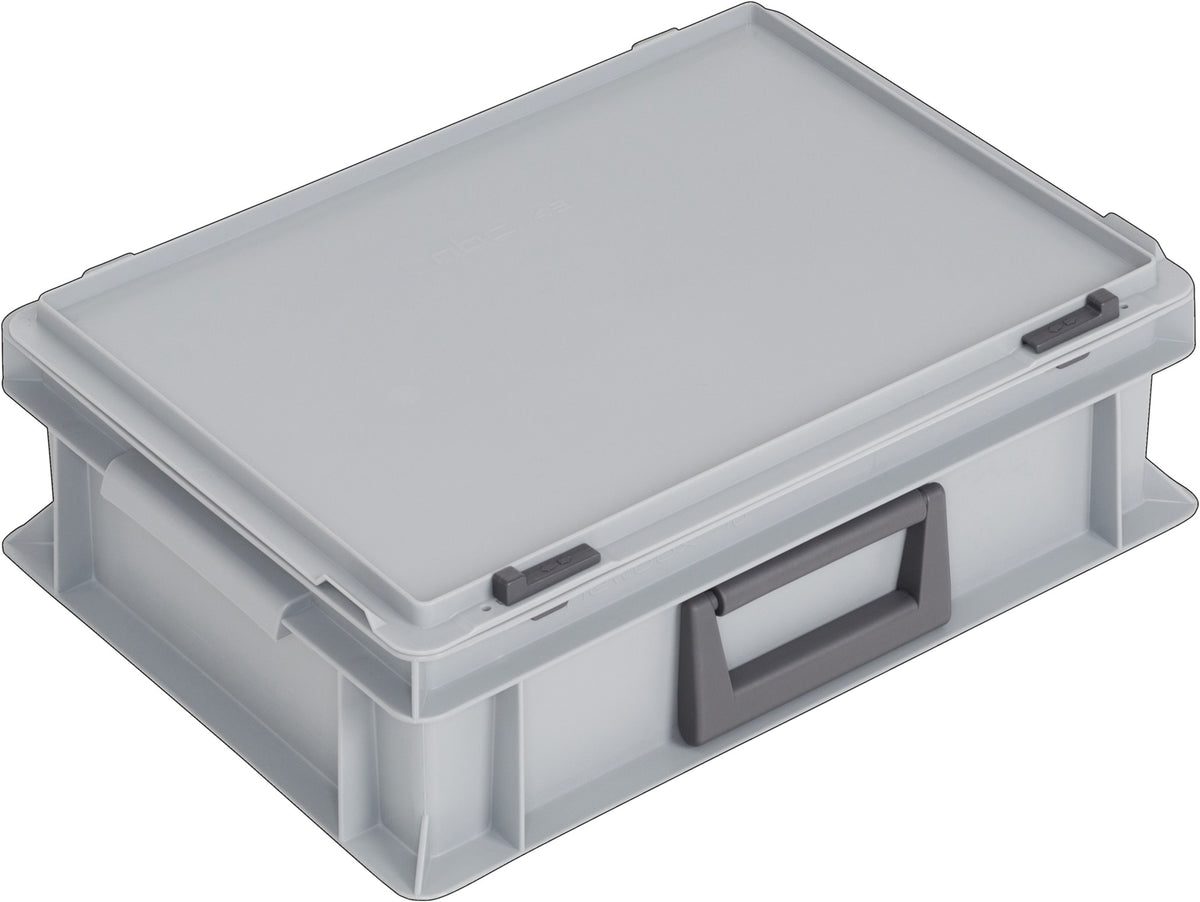 LOCKWEILER Kunststoffkoffer 10 l PP grau 400x300x133 mm mit Schiebeverschluss