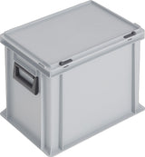 LOCKWEILER Kunststoffkoffer L600xB400xH233mm PP 2 Griffe Schiebeverschluss grau 42l