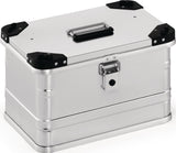 NORDWEST Aluminiumbox 29 l mit Klappverschluss und Stapelecken – robuste Transportbox 432 x 335 x 277 mm