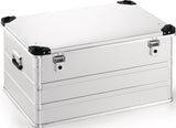 NORDWEST Aluminiumbox 29 l mit Klappverschluss und Stapelecken – robuste Transportbox 432 x 335 x 277 mm