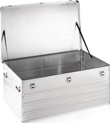 NORDWEST Aluminiumbox 29 l mit Klappverschluss und Stapelecken – robuste Transportbox 432 x 335 x 277 mm