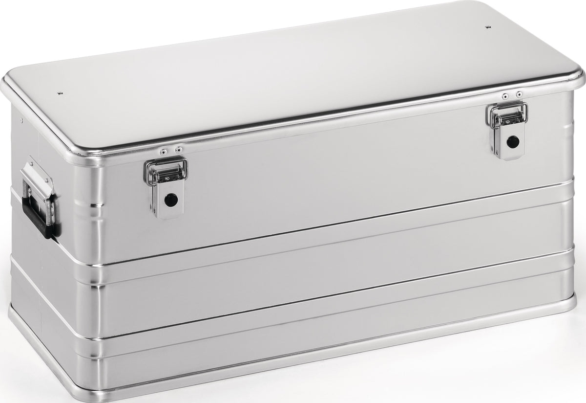 NORDWEST Aluminiumbox 29 l mit Klapphebelverschlüssen und Bohrungen – robuste Transportbox