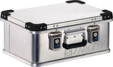 ZARGES Aluminiumbox Mini XS 24 l mit Klappverschluss und Schlüsselschloss – 500 x 340 x 200 mm