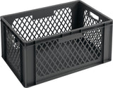 LA-KA-PE Transportbehälter 600x400x320 mm grau PP Durchfassgriff, Seitenwände durchbrochen