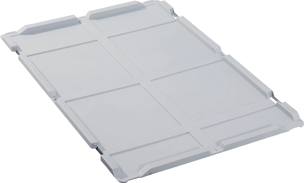ALLIT Scharnierdeckel PP 400x300 mm grau für Transportstapelkasten – Passgenauer Deckel