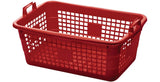 LOCKWEILER Korb 45 l aus Polyethylen, rot, 620 x 425 x 250 mm – stabil und belastbar