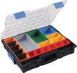 ALLIT Sortimentskasten Euro Plus Pro 440x355x76 mm, 23 Fächer, 4 Trennstege, transparent/schwarz