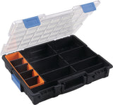 ALLIT Sortimentskasten Euro Plus Pro 440x355x76 mm, 23 Fächer, 4 Trennstege, transparent/schwarz