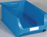 ALLIT Etikett weiß mit Folie für Sichtlagerkasten – 20 Etiketten + 20 Folienscheiben, 49 x 8 mm