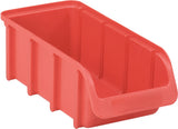 Sichtlagerkasten L164/134xB102xH74mm PP rot stapelbar HÜNERSDORFF – 24 Stück