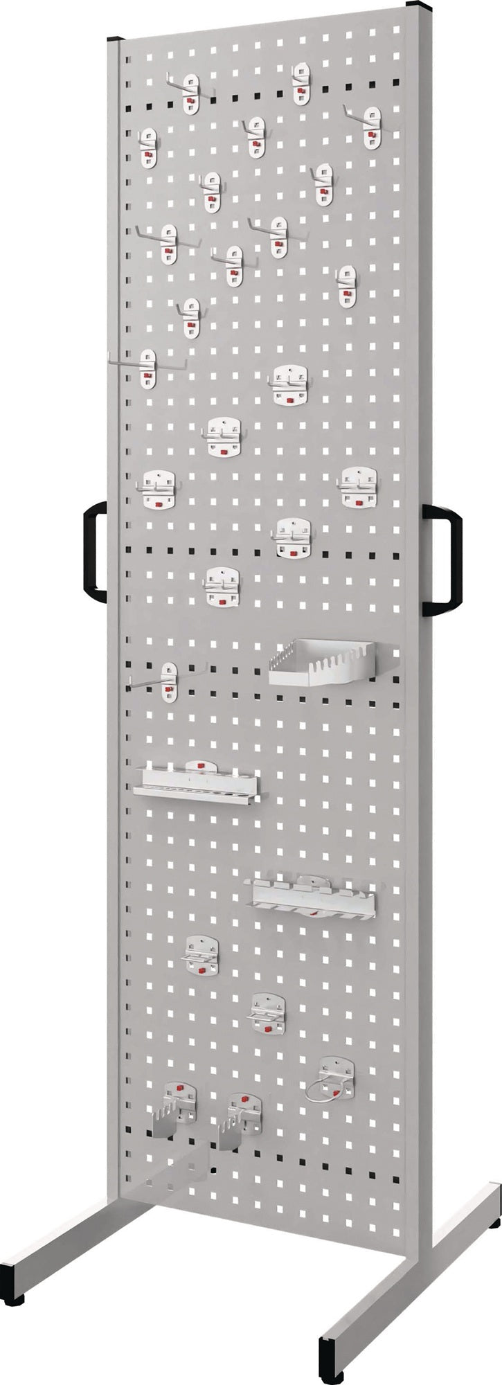 KAPPES Stellwand H1870xB490xT590mm mit 2 Lochplatten lichtgrau RAL 7035