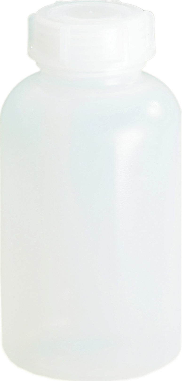 HÜNERSDORFF Weithalsflasche 250 ml PE (LDPE) naturfarben – mit Verschluss, lebensmittelbeständig