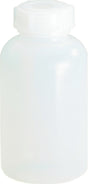 HÜNERSDORFF Weithalsflasche 250 ml PE (LDPE) naturfarben – mit Verschluss, lebensmittelbeständig