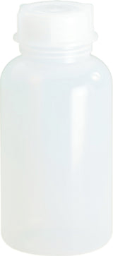HÜNERSDORFF Weithalsflasche 250 ml PE (LDPE) naturfarben – mit Verschluss, lebensmittelbeständig