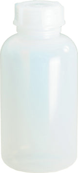 HÜNERSDORFF Weithalsflasche 250 ml PE (LDPE) naturfarben – mit Verschluss, lebensmittelbeständig
