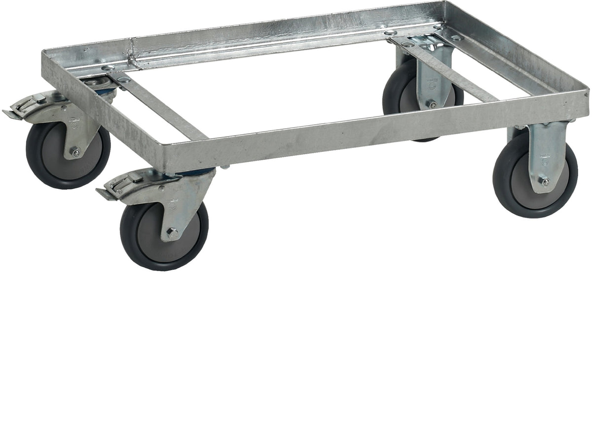 Craemer Fahrgestell Stahl verzinkt eckig für Transportbehälter 210 l – Robuste Rollenlösung